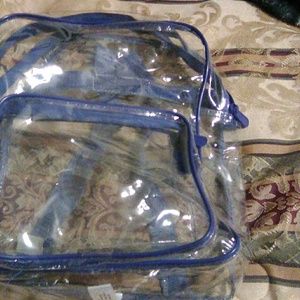 A clear backpack never been used